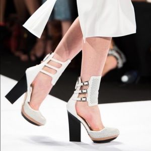 BCBG Max Azria Cuffed Ankles Runway Heels